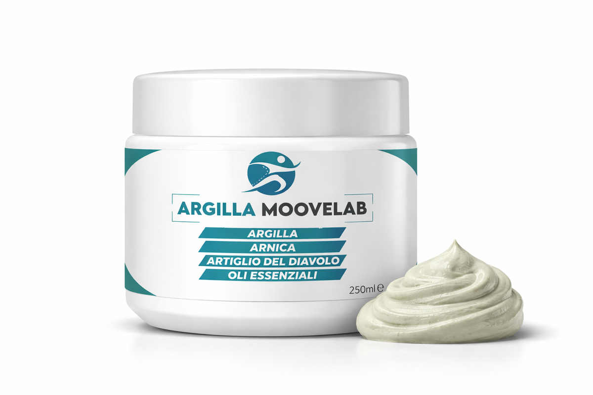 Argilla Moovelab 250 ml con crema dalla texture morbida, pronta per l'uso quotidiano o l'impacco